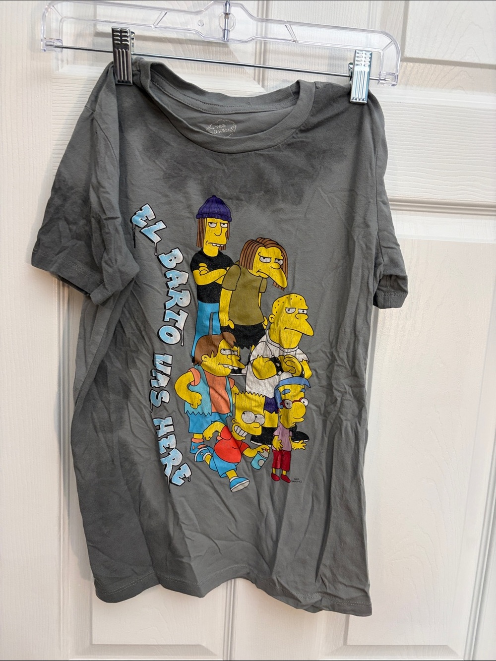 Kids' Gray The Simpsons 'El Barto Was Here' Short Sleeve Graphic Tee
